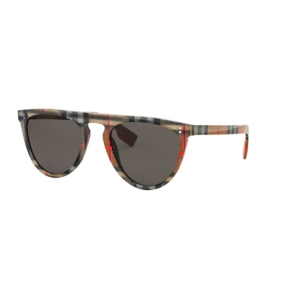 Burberry Vintage Nova Check Flat Top Sunglasses